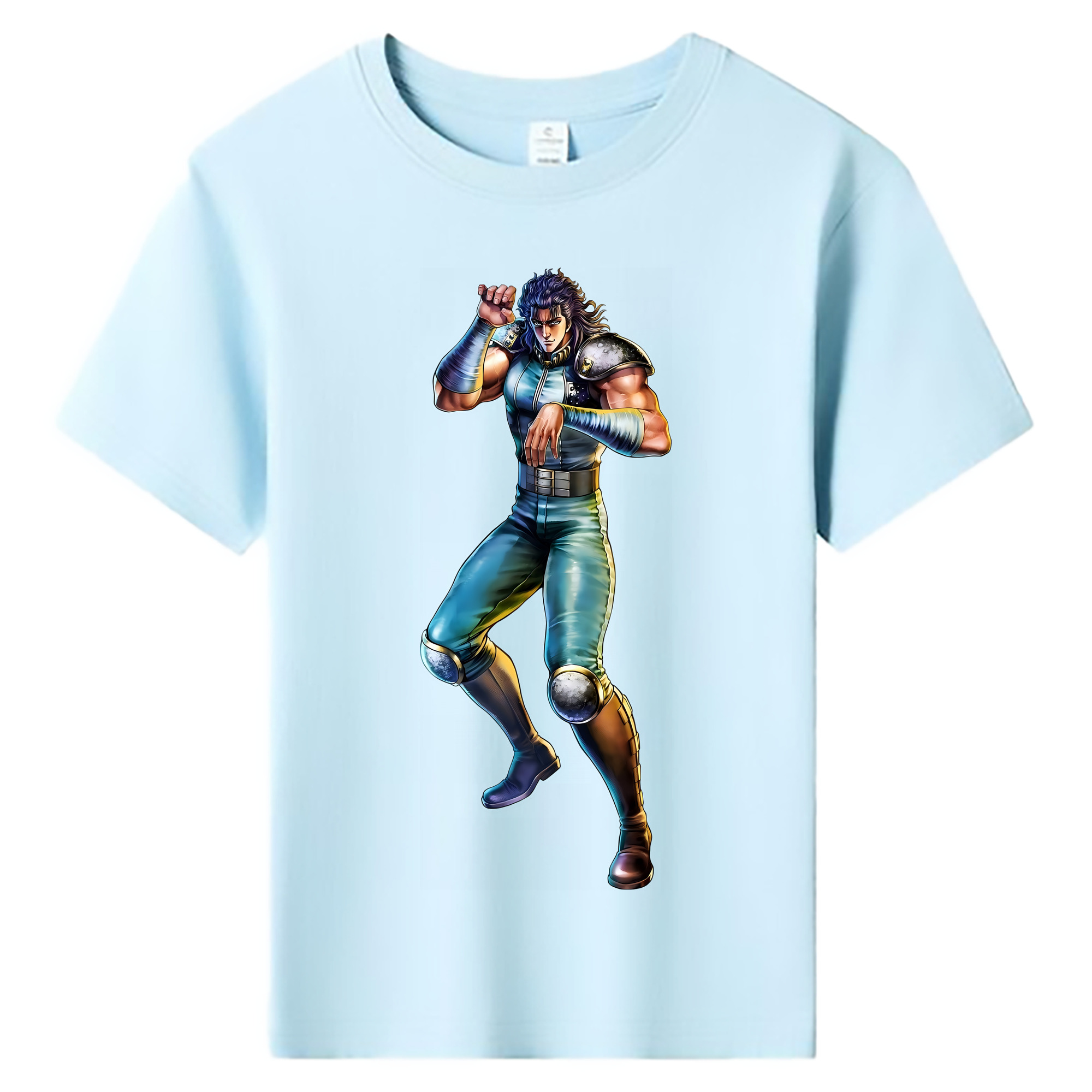 （画像用） 北斗の拳 Fist of the North Star 綿100％キッズTシャツ（フロントプリント）